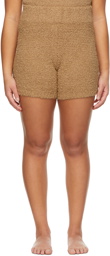 SKIMS Brown Knit Cozy Shorts