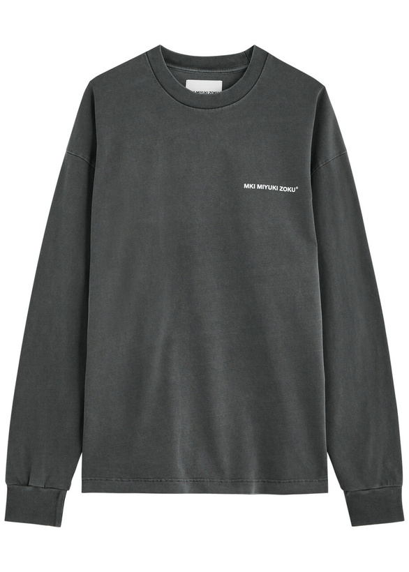 Photo: Mki Miyuki Zoku Logo-print Cotton top Black