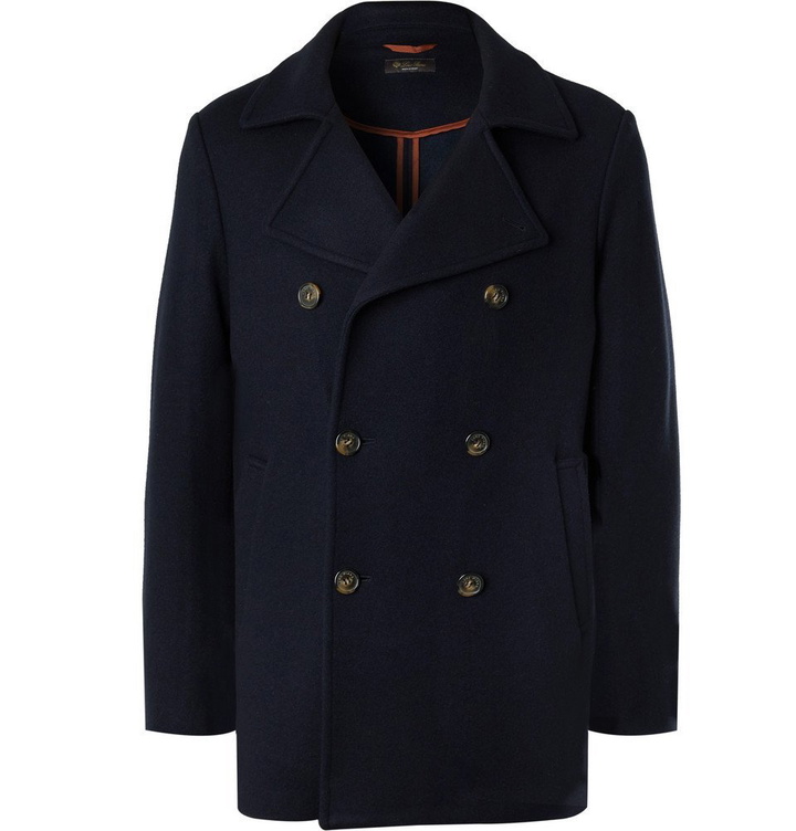 Photo: Loro Piana - Bellrock Cashmere-Blend Peacoat - Midnight blue