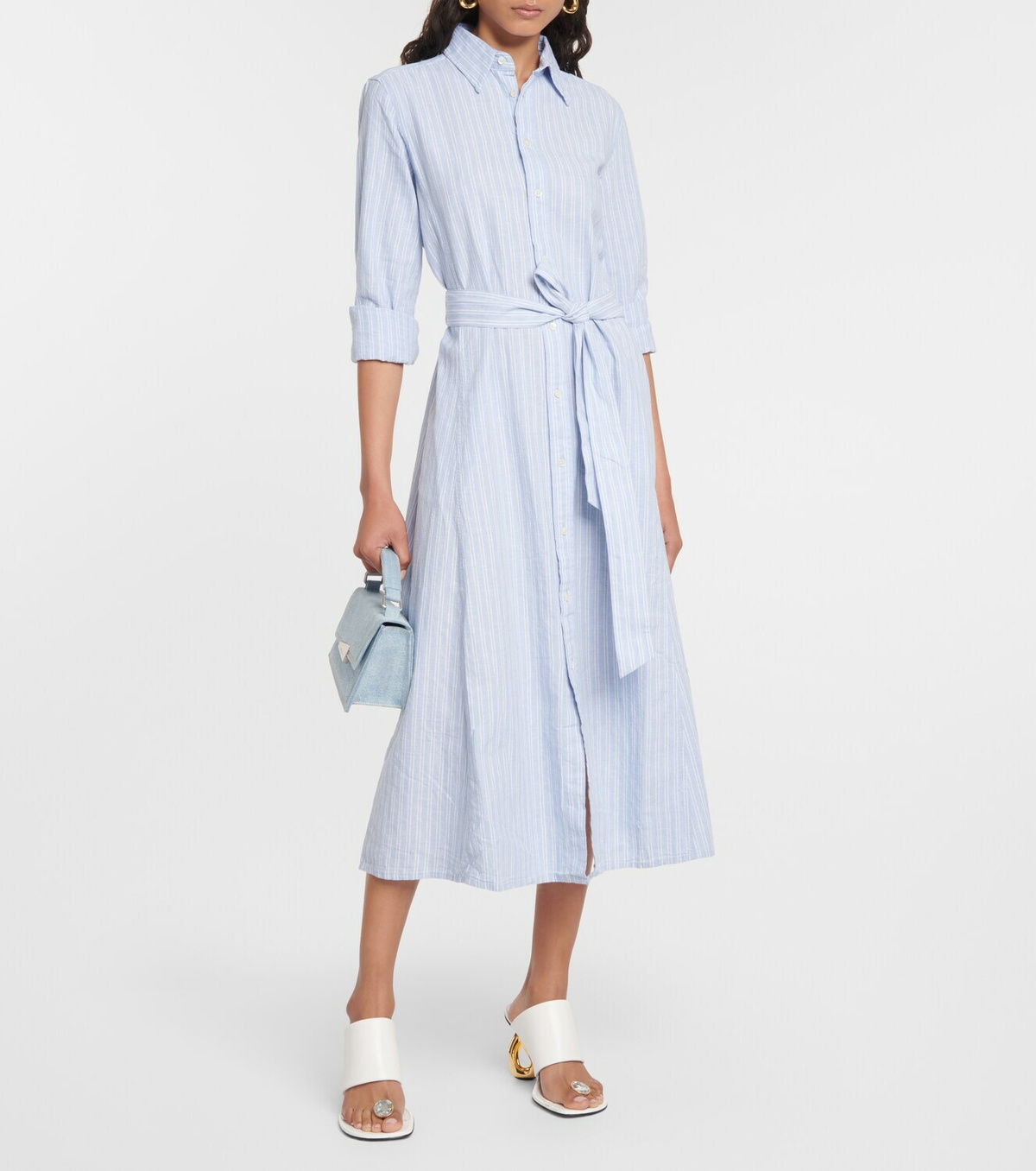Polo Ralph Lauren Striped linen and cotton shirt dress Polo Ralph Lauren Polo Ralph Lauren Striped linen and cotton shirt dress Polo Ralph Lauren