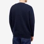 Jamieson's of Shetland Men's Crew Knit in Dark Navy