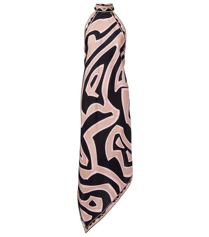 Photo: Pucci Labirinto halterneck silk twill midi dress