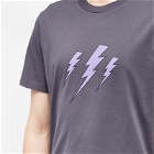 Neil Barrett Men's Triple Bolt T-Shirt in Iron/Lavender