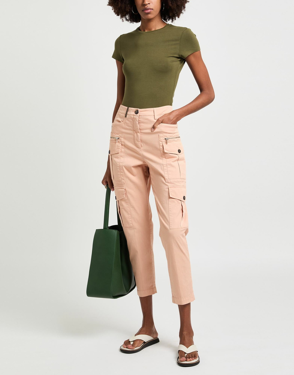 Peserico Womens Pants in Salmon pink