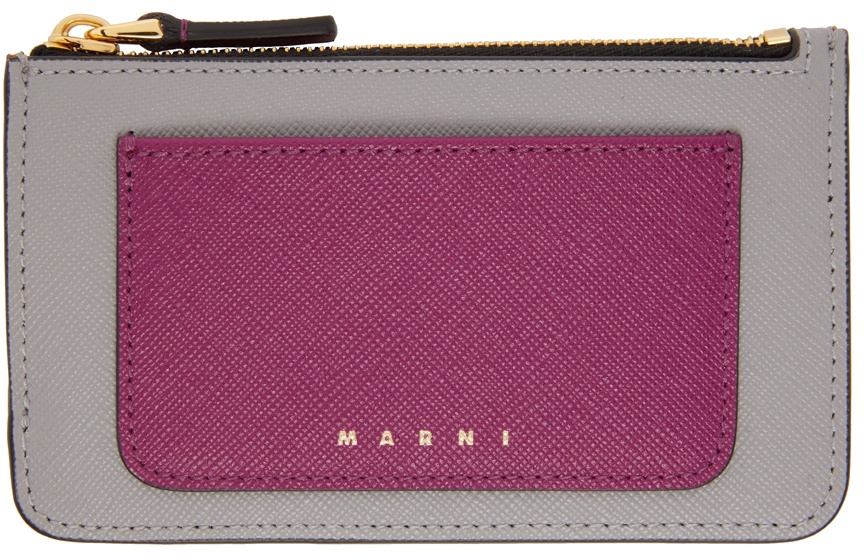 Marni Multicolor Saffiano Leather Card Holder Marni
