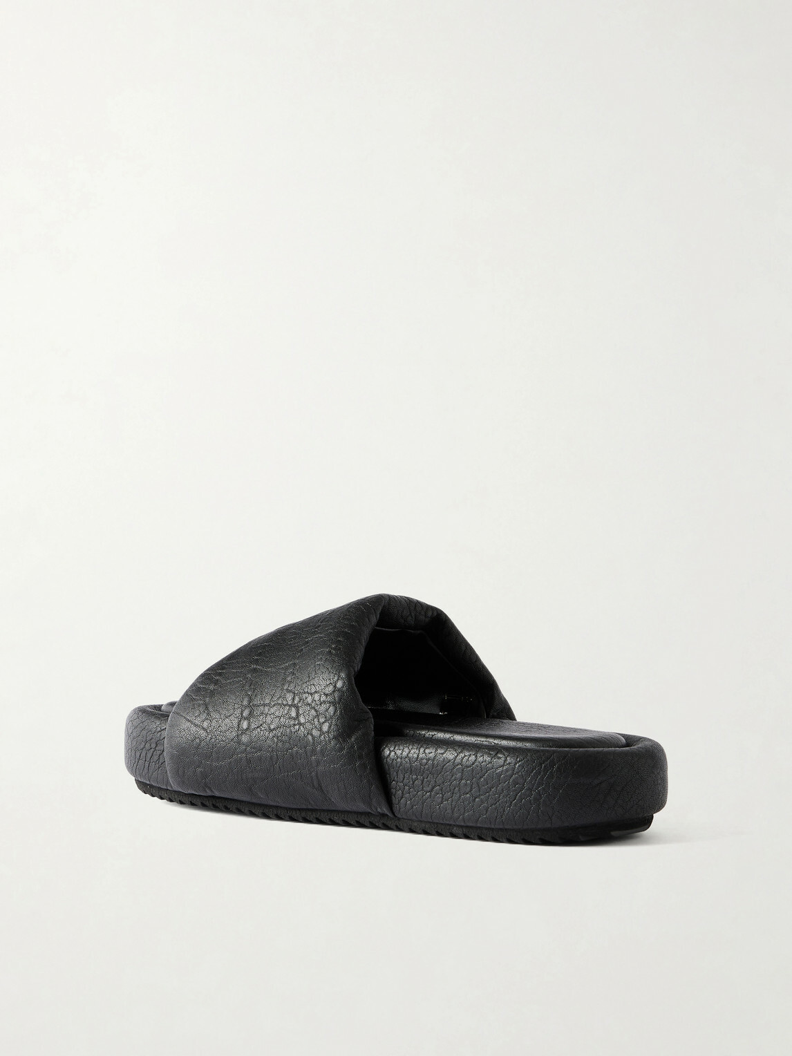 Rick Owens - Chancla Full-Grained Leather Slides - Black
