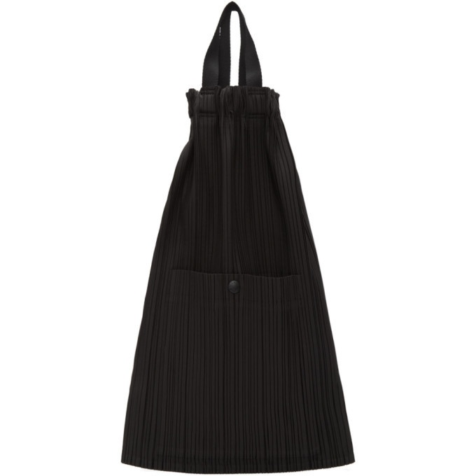 Photo: Pleats Please Issey Miyake Black Pleated Lightweight Backpack