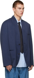 Hed Mayner Navy Shawl Blazer