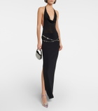 Aya Muse - Excelle embellished halterneck maxi dress
