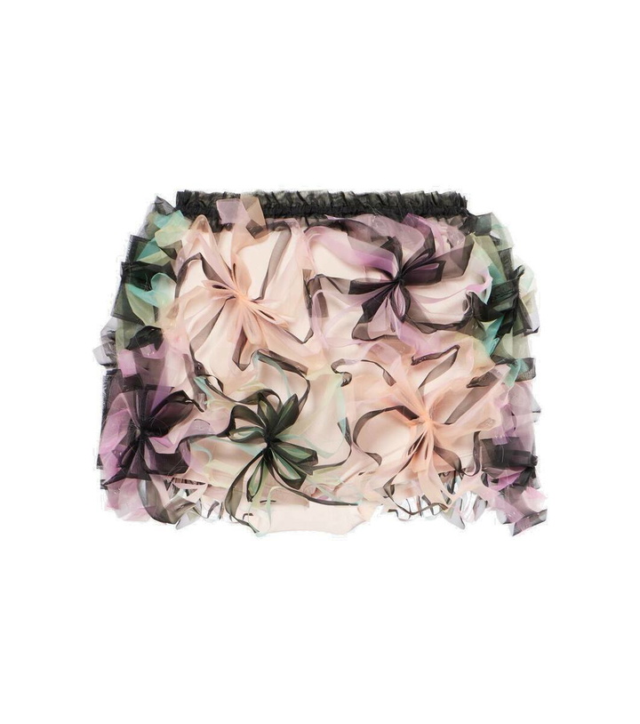 Photo: Susan Fang Air-Whirl floral-appliqué miniskirt