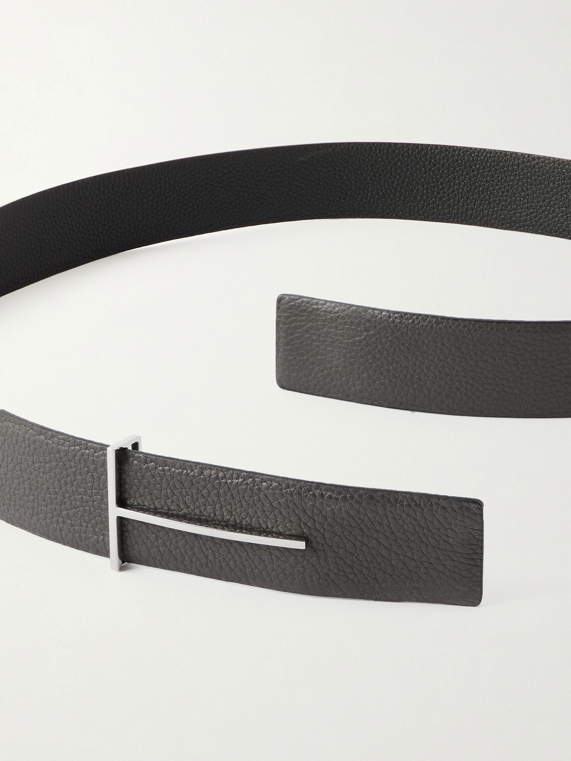 TOM FORD - 3.8cm Full-Grain Leather Belt - Black
