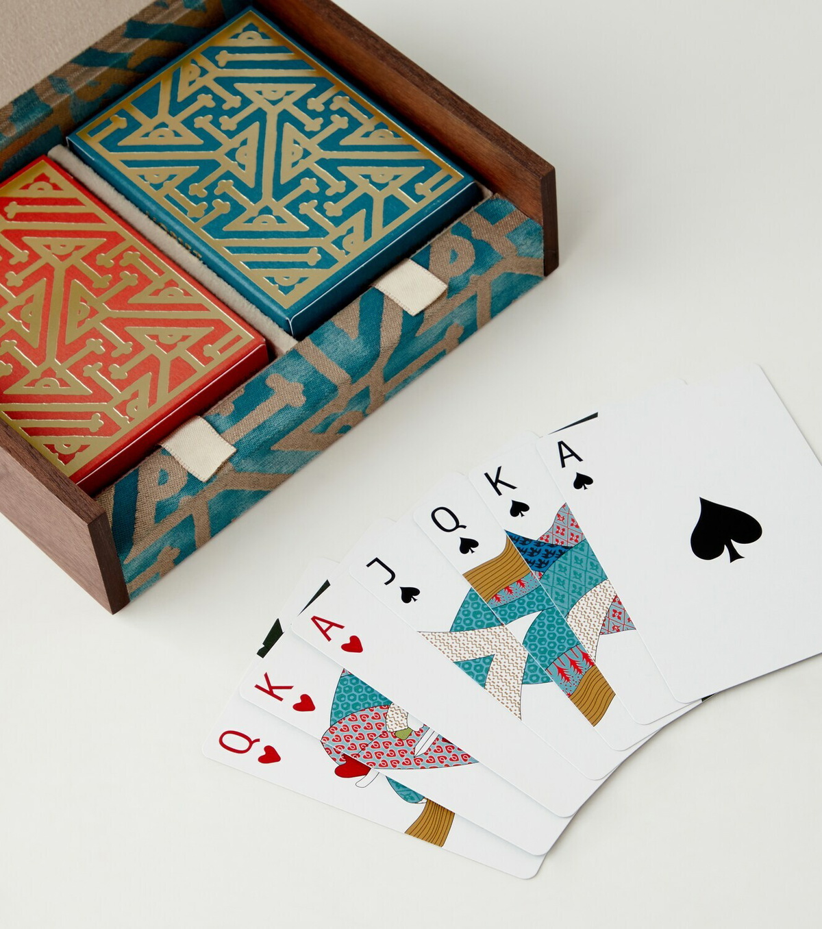 L'Objet x Fortuny set of two playing card decks