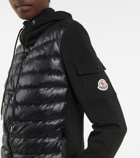 Moncler - Down-paneled jersey zip-up hoodie