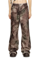 Diesel Pants in crinkled camo canvas - Pants - Unisex - Multicolor