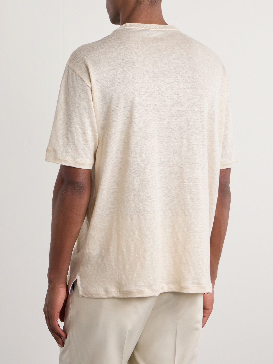 Ralph Lauren Purple label - Linen-Jersey T-Shirt - Neutrals