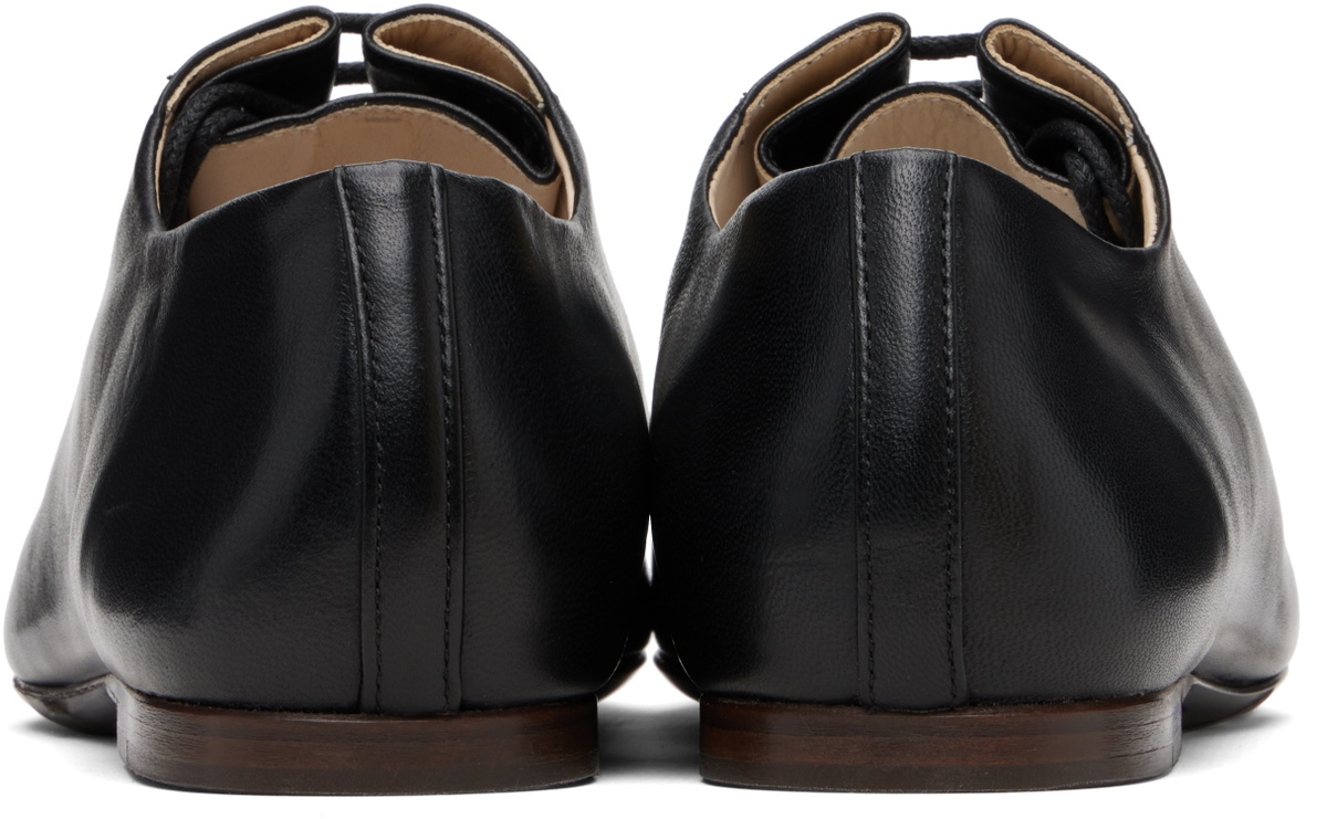 LEMAIRE Black Souris Flat Classic Derbys