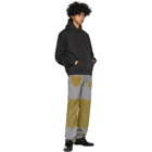 Ottolinger Black and Yellow Gingham Straight Trousers