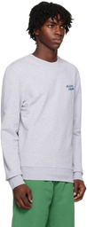 Maison Kitsuné Gray Handwriting Sweatshirt