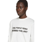 adidas Originals by Alexander Wang White You For E Yeah Exceed The Limit Long Sleeve T-Shirt