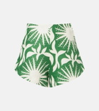 Cala de la Cruz Bahamas printed linen shorts