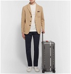 Fabbrica Pelletterie Milano - Spinner 68cm Leather-Trimmed Aluminium Suitcase - Gray