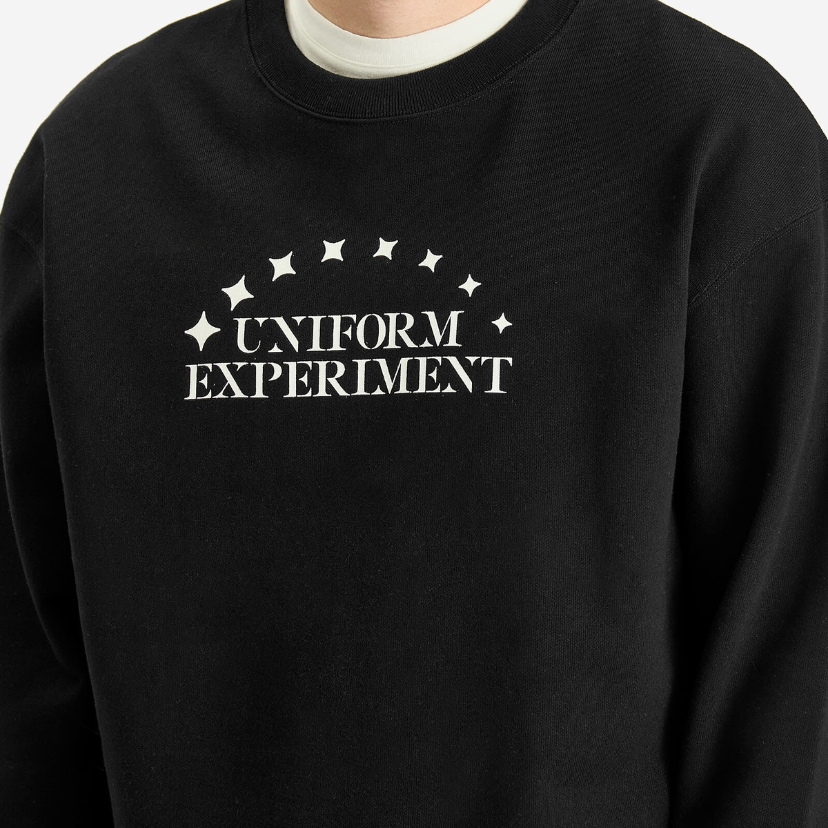 Uniform Experiment Men's Stencil Logo Sweatshirt in Black