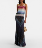 Missoni Knitted lamé maxi skirt