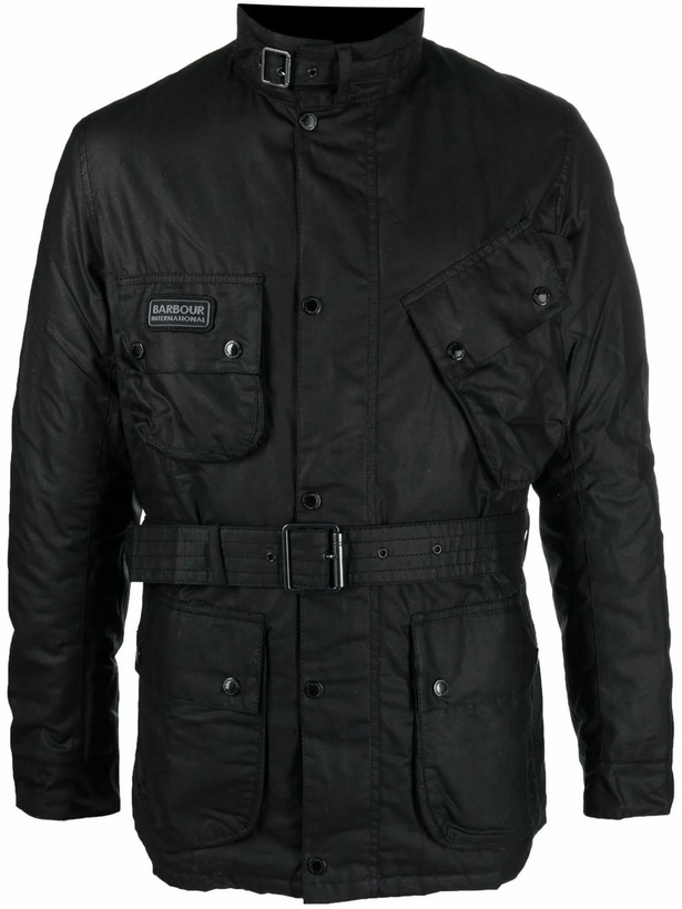 Photo: Barbour Black Cotton Blend Jacket