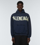 Balenciaga Tape logo cotton jersey hoodie