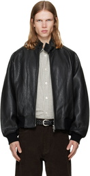 Studio Nicholson Black Over Leather Jacket