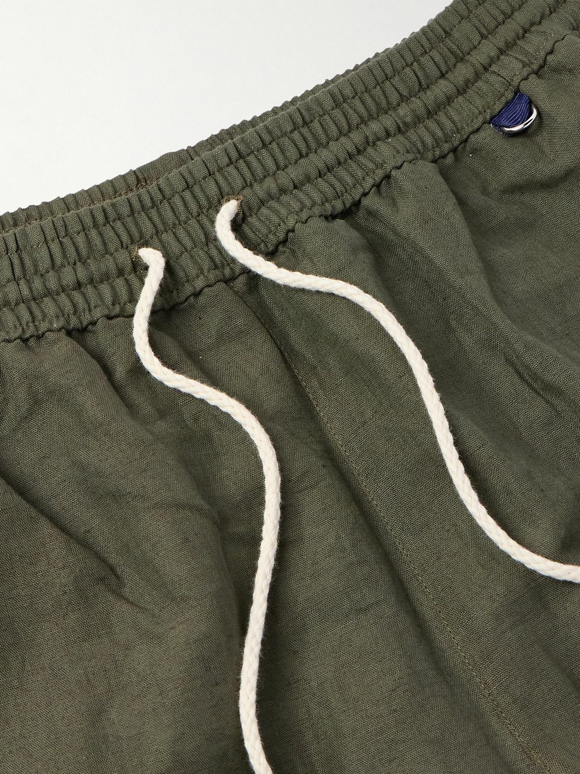 Rubinacci - Straight-Leg Mid-Length Linen Swim Shorts - Green