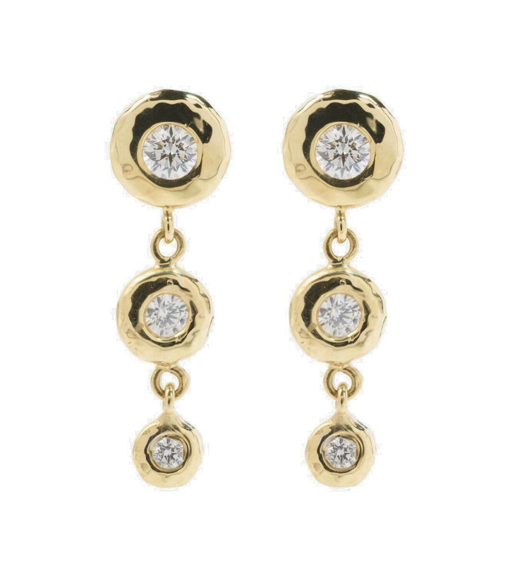 Photo: Octavia Elizabeth Nesting Gem 18kt gold drop earrings with diamonds