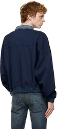 Rhude Blue Collegiate Sweatshirt