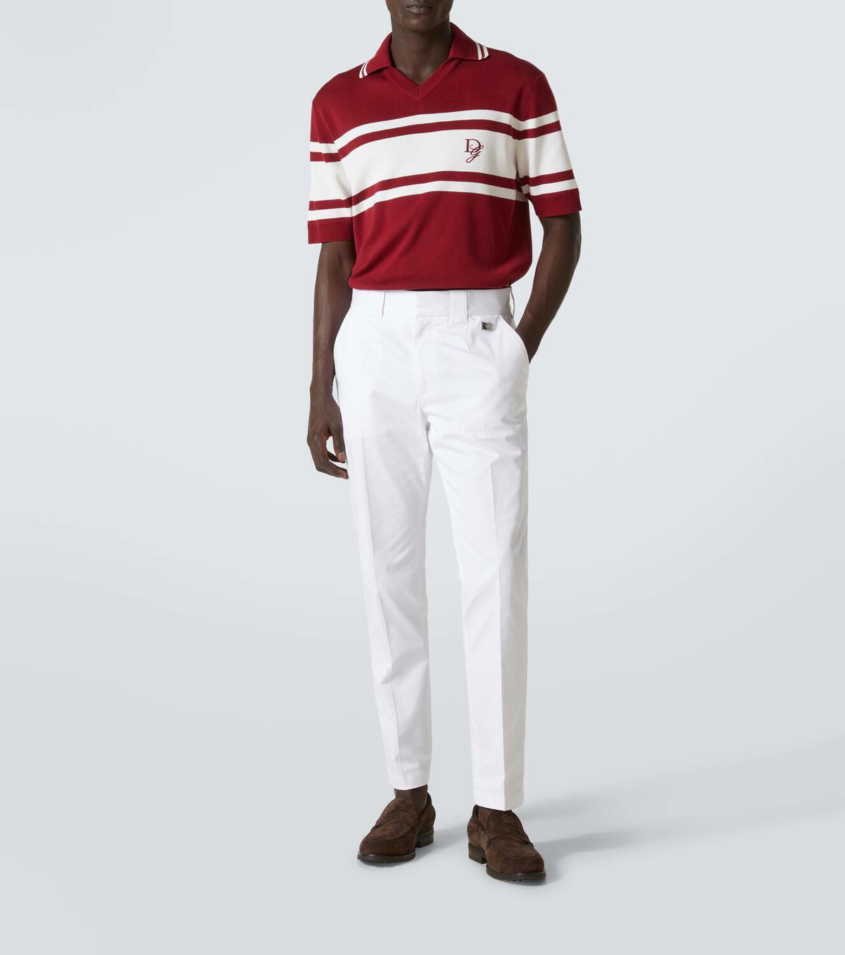 Dolce&Gabbana Cotton gabardine straight pants
