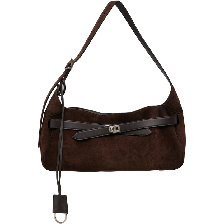 Photo: Balenciaga Brown Bel Air Waxed Suede S Bag
