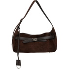 Balenciaga Brown Bel Air Waxed Suede S Bag