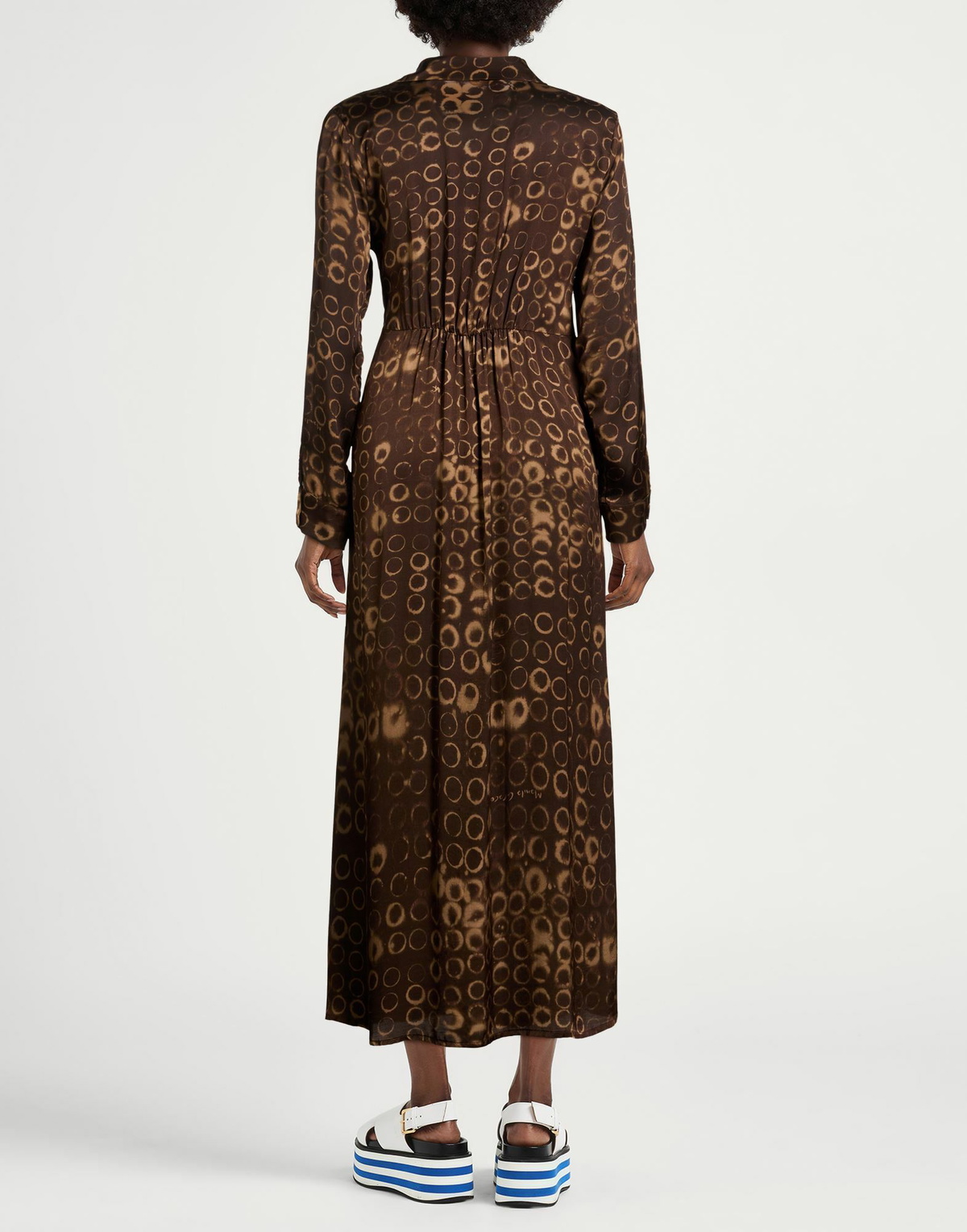 Manila Grace Womens Maxi dress in Brown