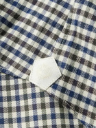 Loro Piana - Logo-Appliquéd Checked Cotton-Flannel Shirt - Blue