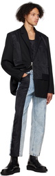 Feng Chen Wang Black Deconstructed Blazer