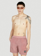 Stone Island - Compass Patch Swim Shorts in Pink