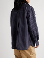 Isabel Marant - Taylori Grandad-Collar Striped Cotton-Poplin Shirt - Blue
