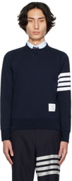 Thom Browne Navy 4-Bar Sweatshirt