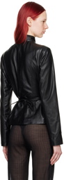 Ludovic de Saint Sernin Black Wrap Leather Jacket