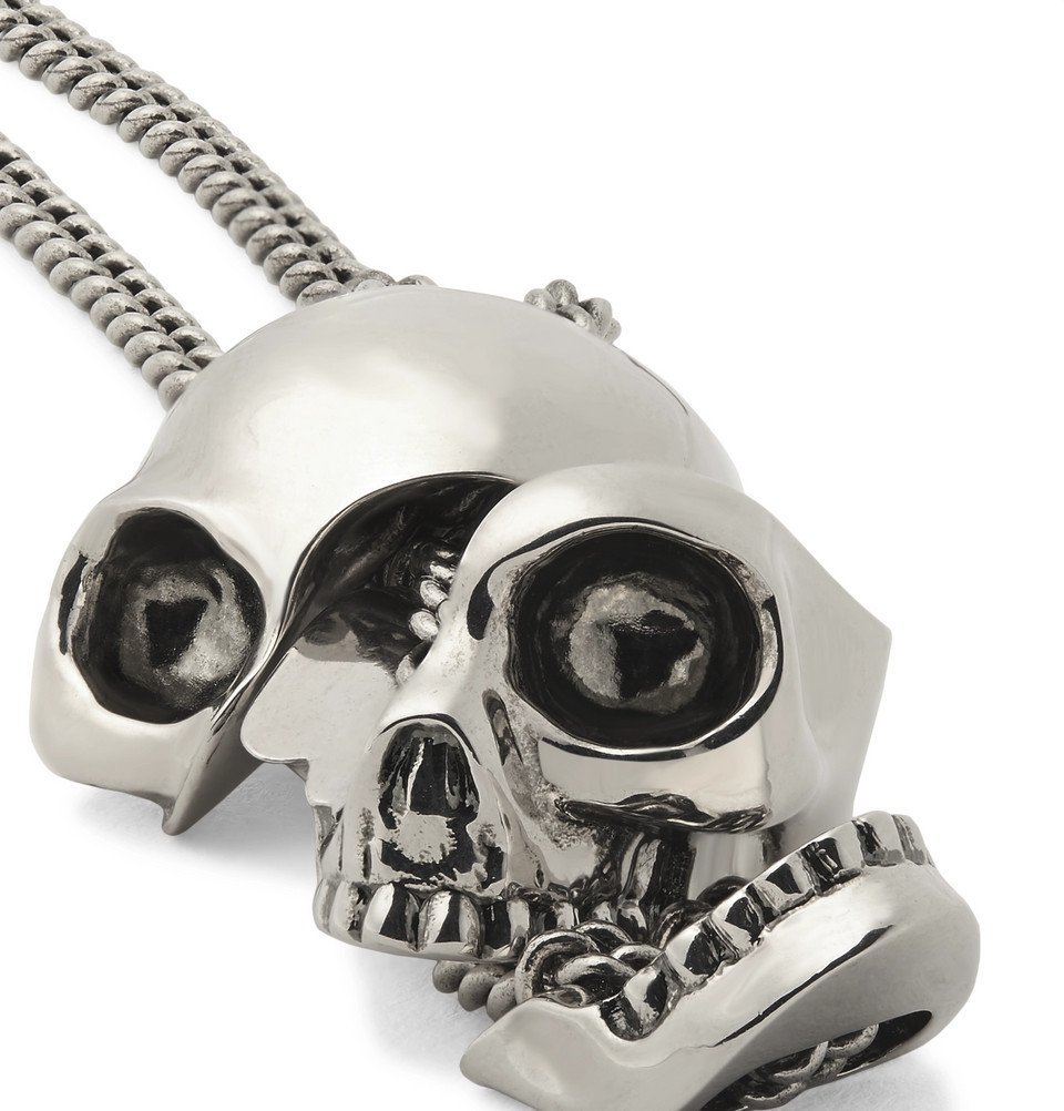 Alexander McQueen - Skull Silver-Tone Necklace - Men - Silver
