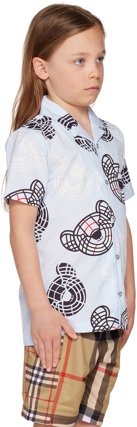 Burberry Kids Blue Thomas Bear Shirt