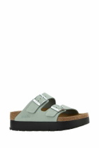 Birkenstock Mint Green Leather Arizona Slippers
