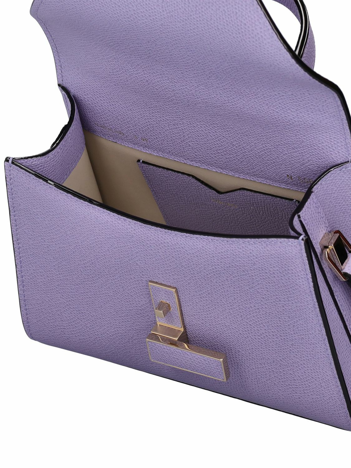 VALEXTRA Micro Iside Leather Top Handle Bag Valextra