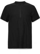 Lululemon - Mesh-Trimmed Stretch-Jersey Half-Zip Tennis T-Shirt - Black