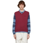 Stussy Burgundy Fleece Vest