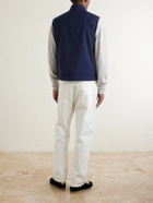 Eleventy - Slim-Fit Wool-Blend Gilet - Blue